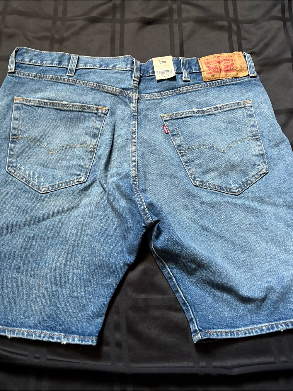 New With Tags Levis 501 Distressed Stretch Denim Shorts Size 40